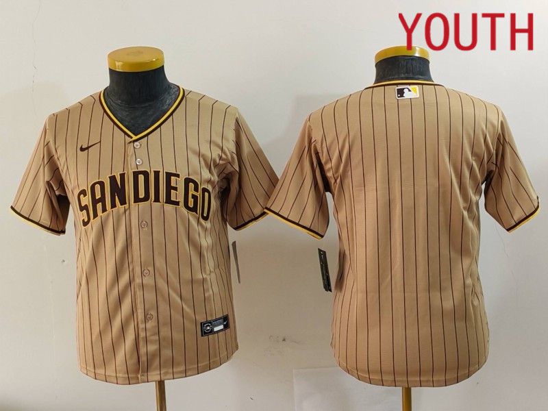 Youth San Diego Padres Blank Brown Stripe Game 2024 Nike MLB Jersey style 9027->san diego padres->MLB Jersey